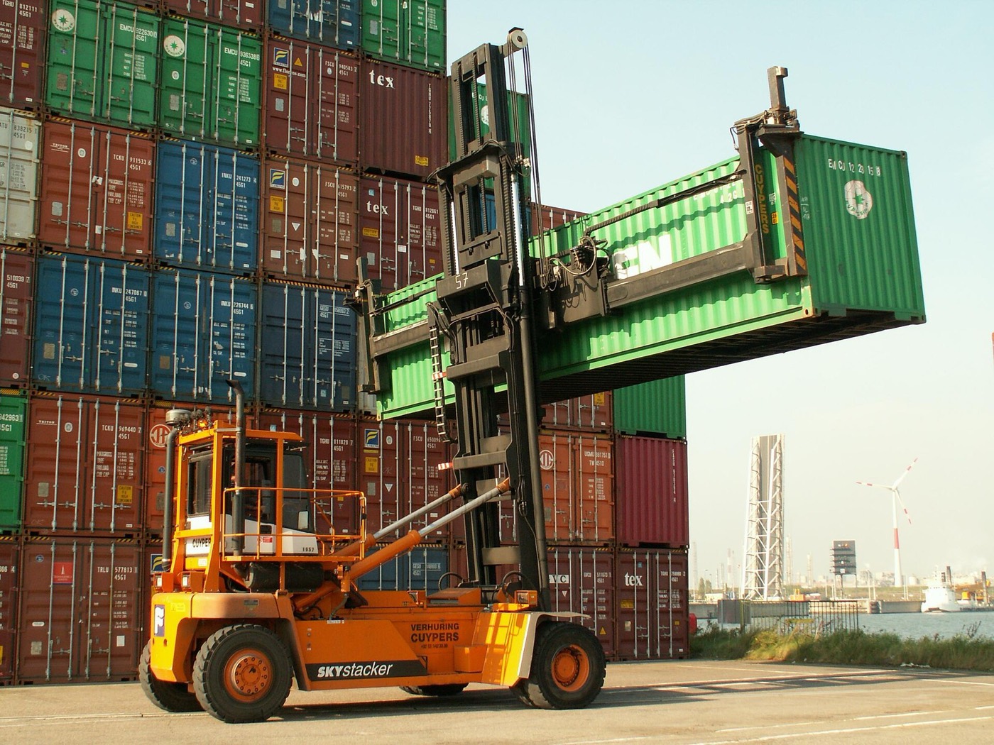Containers staged for sale in Boston, MA